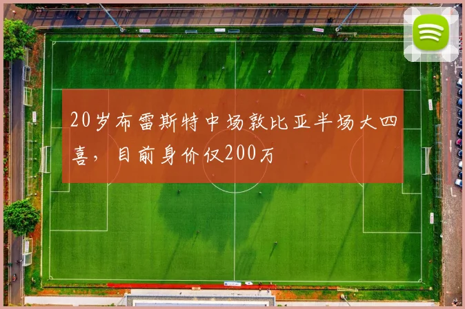 20岁布雷斯特中场敦比亚半场大四喜，目前身价仅200万